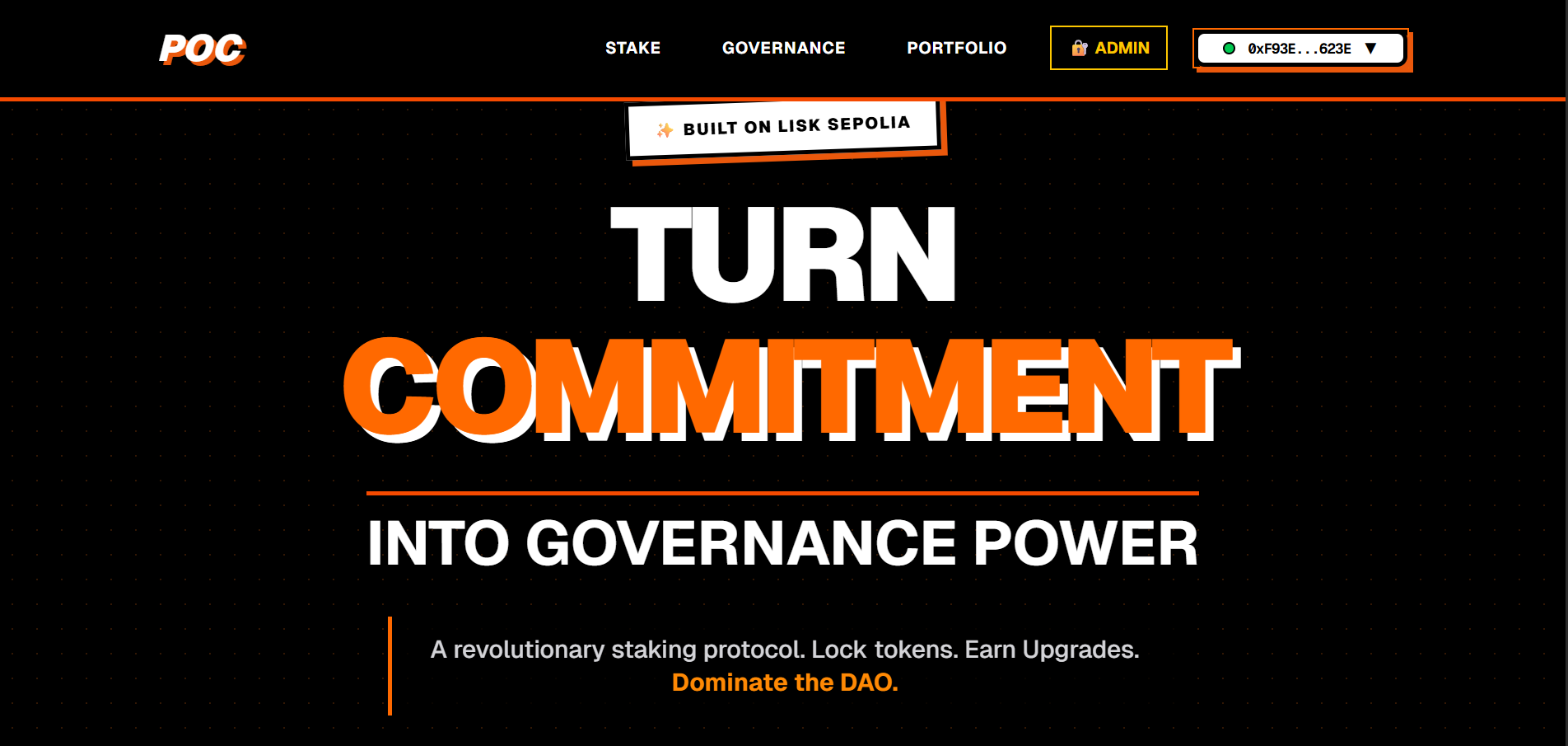 Proof-of-Commitment - DAO Governance Protocol